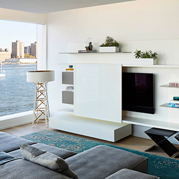 Porro, image:contract_immagini - Porro Spa - Il design Porro in un appartamento fronte acqua a New York