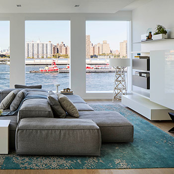 Porro, image:contract_immagini - Porro Spa - Il design Porro in un appartamento fronte acqua a New York