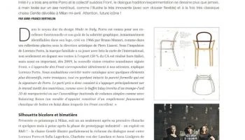 Porro - Gentle chair featured on Ideat July August 2012
