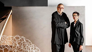 Porro - Nasir and Nargis Kassamali of Luminaire winners of the Compasso d'Oro ADI International award