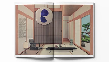 Porro - The Left Bench in the Japanese-inspired set by Elle Decor Italia 