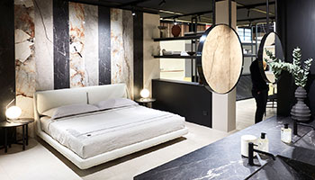 Porro - Porro bed for Marazzi stand at EquipHotel 2024 in Paris