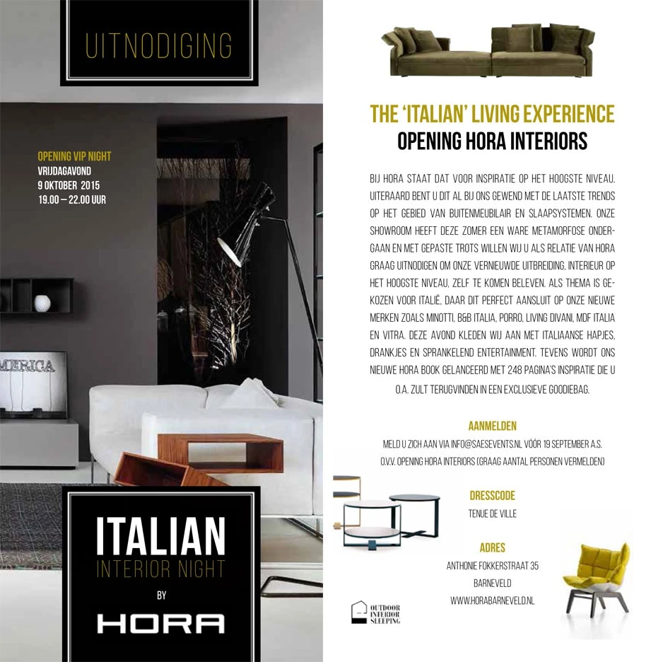 Porro, image:news_immagini - Porro Spa - New showroom Hora Interiors, Holland Opening: 9 October 2015