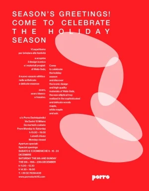 Porro, image:news_immagini - Porro Spa - <p>SEASON’S GREETINGS - PORRO DURINIQUINDICI</p>