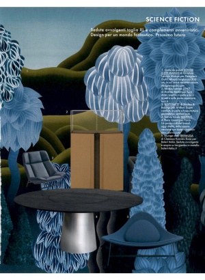 Porro, image:news_immagini - Porro Spa - The stainless steel Materic table on Elle Decor Italia cover