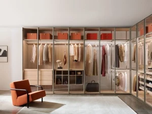 Porro, image:news_immagini - Porro Spa - System of wardrobes and dressign rooms Storage, White Cherry