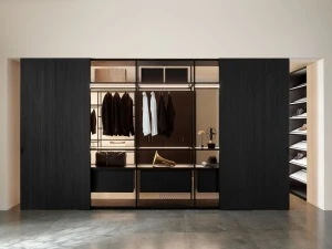 Porro, image:news_immagini - Porro Spa - System of wardrobes and dressign rooms Storage, Black Sugi