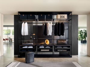 Porro, image:news_immagini - Porro Spa - System of wardrobes and dressign rooms Storage, Black Sugi