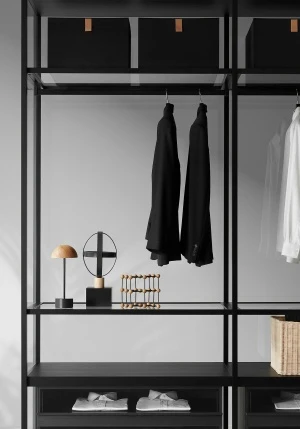 Porro, image:news_immagini - Porro Spa - System of wardrobes and dressign rooms Storage, Black Sugi