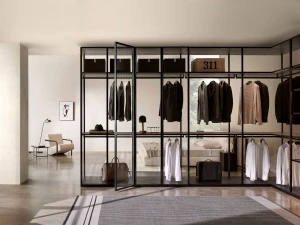 Porro, image:news_immagini - Porro Spa - System of wardrobes and dressign rooms Storage, Black Sugi