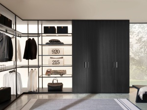 Porro, image:news_immagini - Porro Spa - System of wardrobes and dressign rooms Storage, Black Sugi
