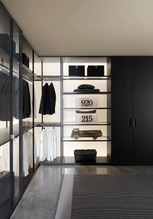 Porro, image:news_immagini - Porro Spa - System of wardrobes and dressign rooms Storage, Black Sugi