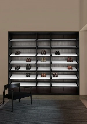 Porro, image:news_immagini - Porro Spa - System of wardrobes and dressign rooms Storage, Black Sugi
