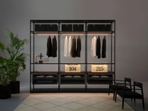 Porro, image:news_immagini - Porro Spa - System of wardrobes and dressign rooms Storage, Black Sugi
