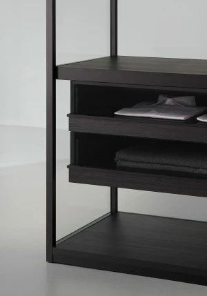 Porro, image:news_immagini - Porro Spa - System of wardrobes and dressign rooms Storage, Black Sugi