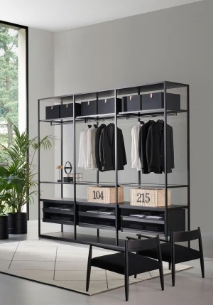 Porro, image:news_immagini - Porro Spa - System of wardrobes and dressign rooms Storage, Black Sugi