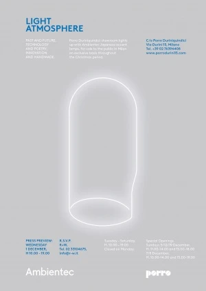 Porro, image:news_immagini - Porro Spa - Light Atmosphere - Invitation