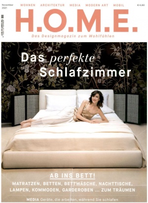 Porro, image:news_immagini - Porro Spa - Byron bed on the cover of H.O.M.E. magazine