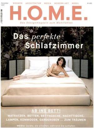 Porro, image:news_immagini - Porro Spa - Byron bed on the cover of H.O.M.E. magazine