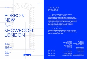 Porro, image:news_immagini - Porro Spa - <p>PORRO’S NEW LONDON SHOWROOM<br />THE COAL PROJECT</p>