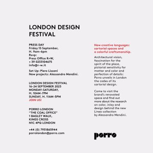Porro, image:news_immagini - Porro Spa - Porro - Preview London Design Festival