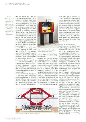 Porro, image:news_immagini - Porro Spa - Interview with Maria Porro on MD German magazine