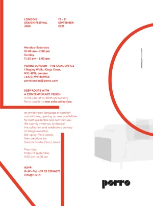 Porro, image:news_immagini - Porro Spa - LONDON DESIGN FESTIVAL 2025