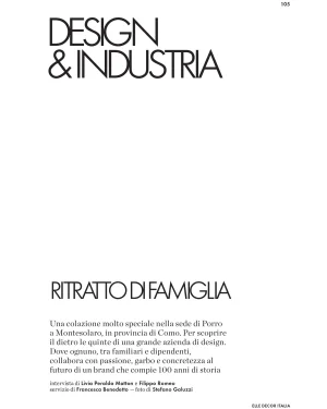 Porro, image:news_immagini - Porro Spa - Elle Decor Italia has breakfast at Porro